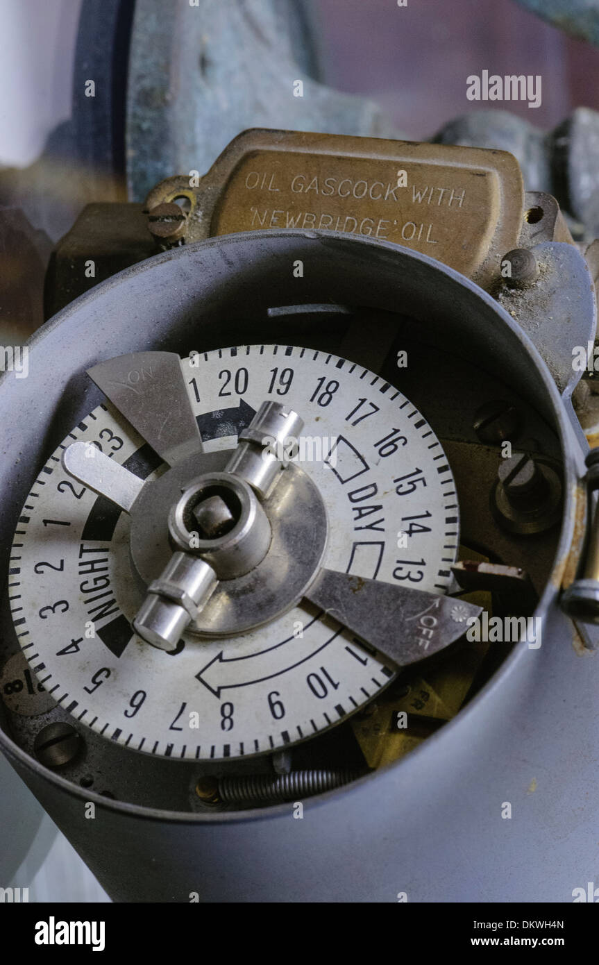 Eine mechanische Timer um die Lieferung von Erdgas zu einem Haus zu steuern Stockfoto