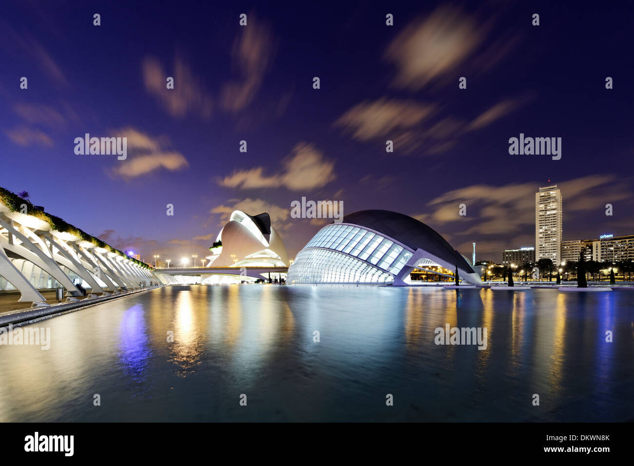 Ciudad de Las Artes y Las Ciencias, Valencia, Spanien Stockfoto