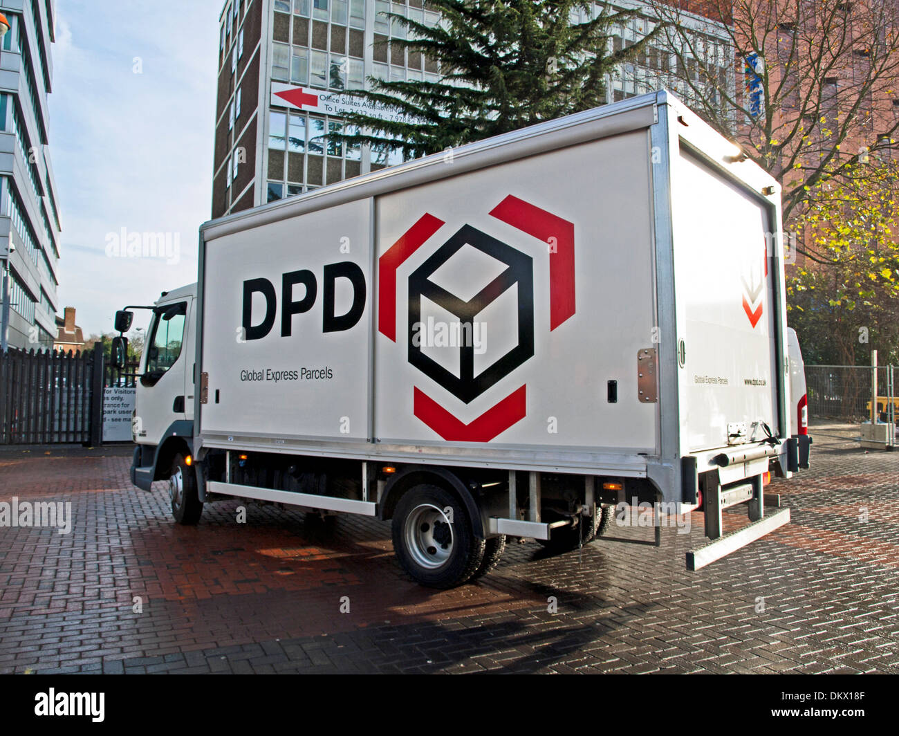 DPD Lieferung van, Wembley, London, England, Vereinigtes Königreich Stockfoto
