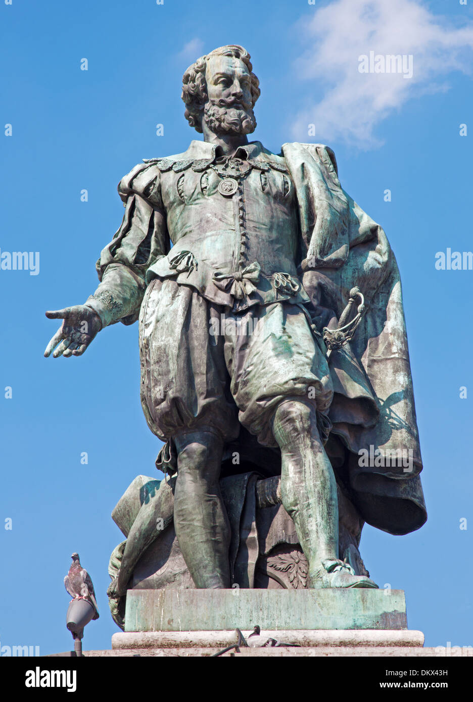 Antwerpen - Statue des Malers Rubens von Willem Geefs (1805-1883) Stockfoto