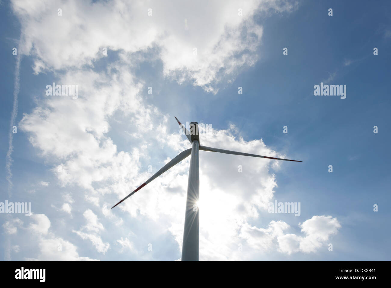 Windkraftanlage, Energieberg Georgswerder, Hamburg, Deutschland Stockfoto