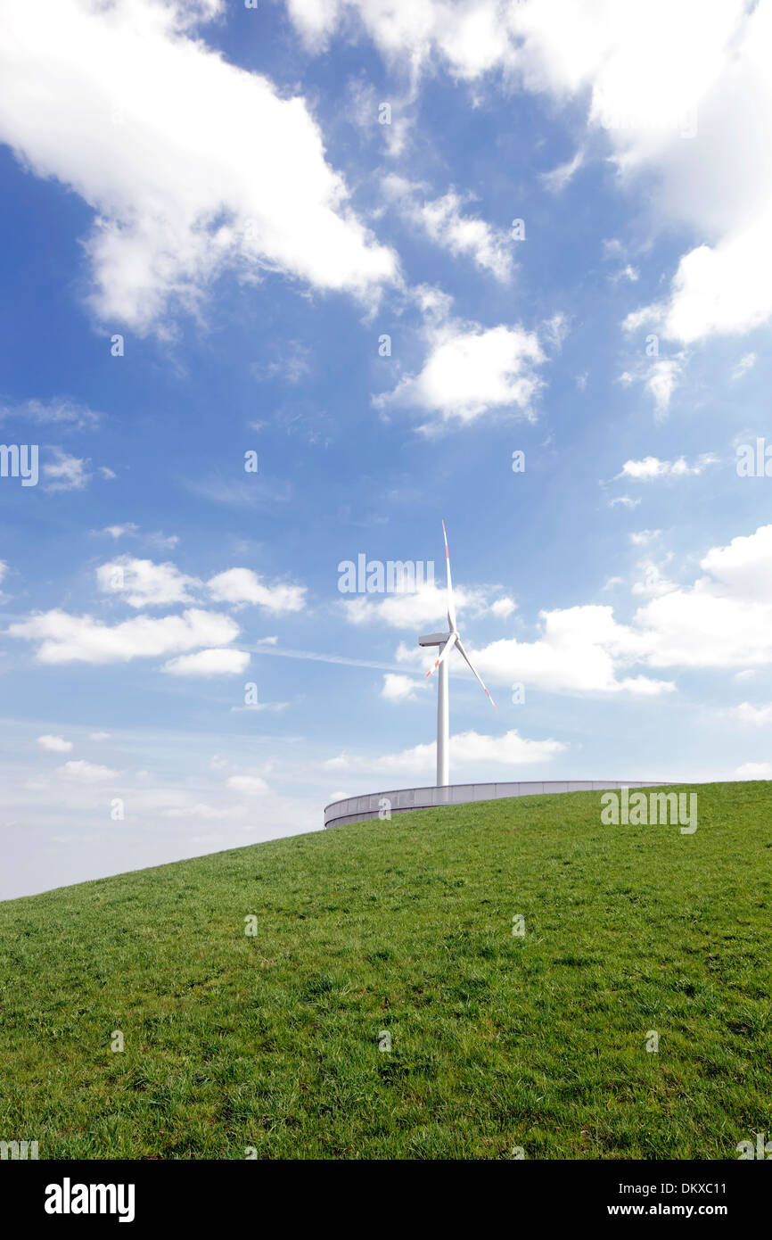Windkraftanlage, Energieberg Georgswerder, Hamburg, Deutschland Stockfoto