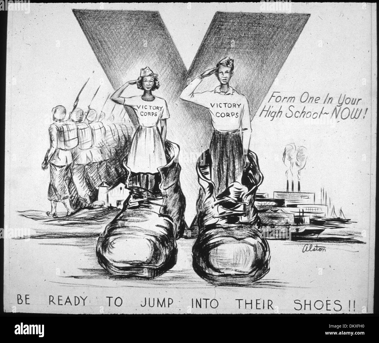 Dieser Satz „sei bereit, in die Schuhe zu springen“ bezieht sich auf eine Anweisung oder einen motivierenden Satz, der zur Bereitschaft und zum Handeln ermutigt. Stockfoto