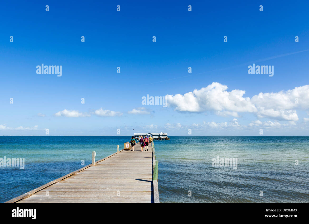 Der Pier in Anna Maria, Anna Maria Island, Manatee County, Golfküste, Florida, USA Stockfoto