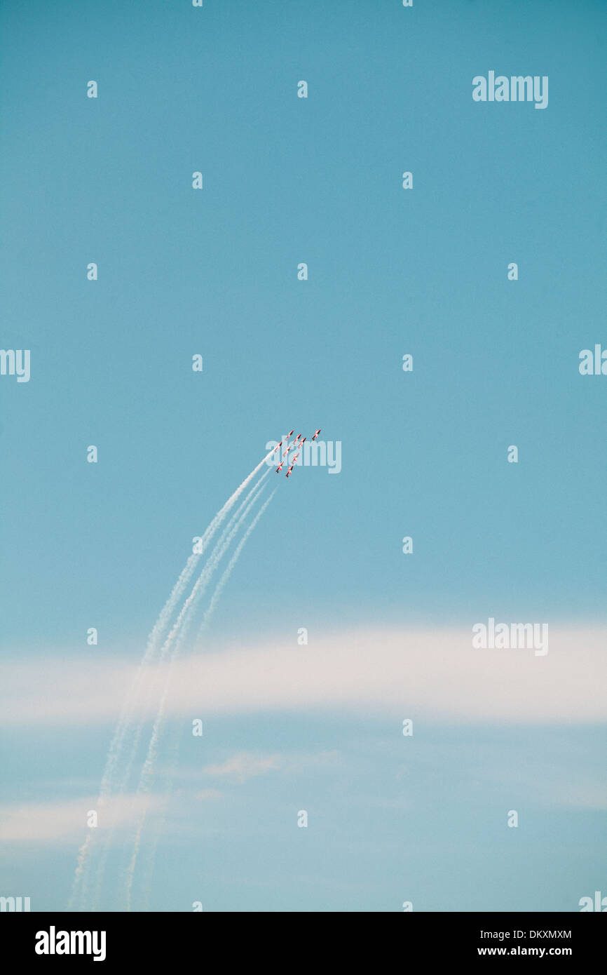 Militär-Jets fliegen in Formation bei einer airshow Stockfoto