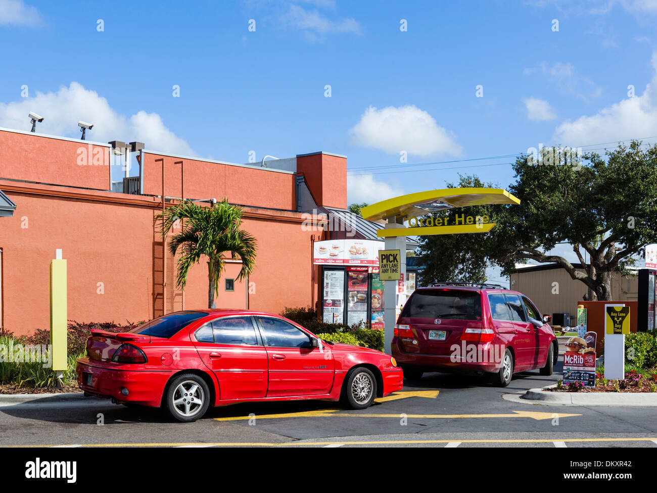 McDonald's Restaurant-Drive-thru, Florida, USA Stockfoto