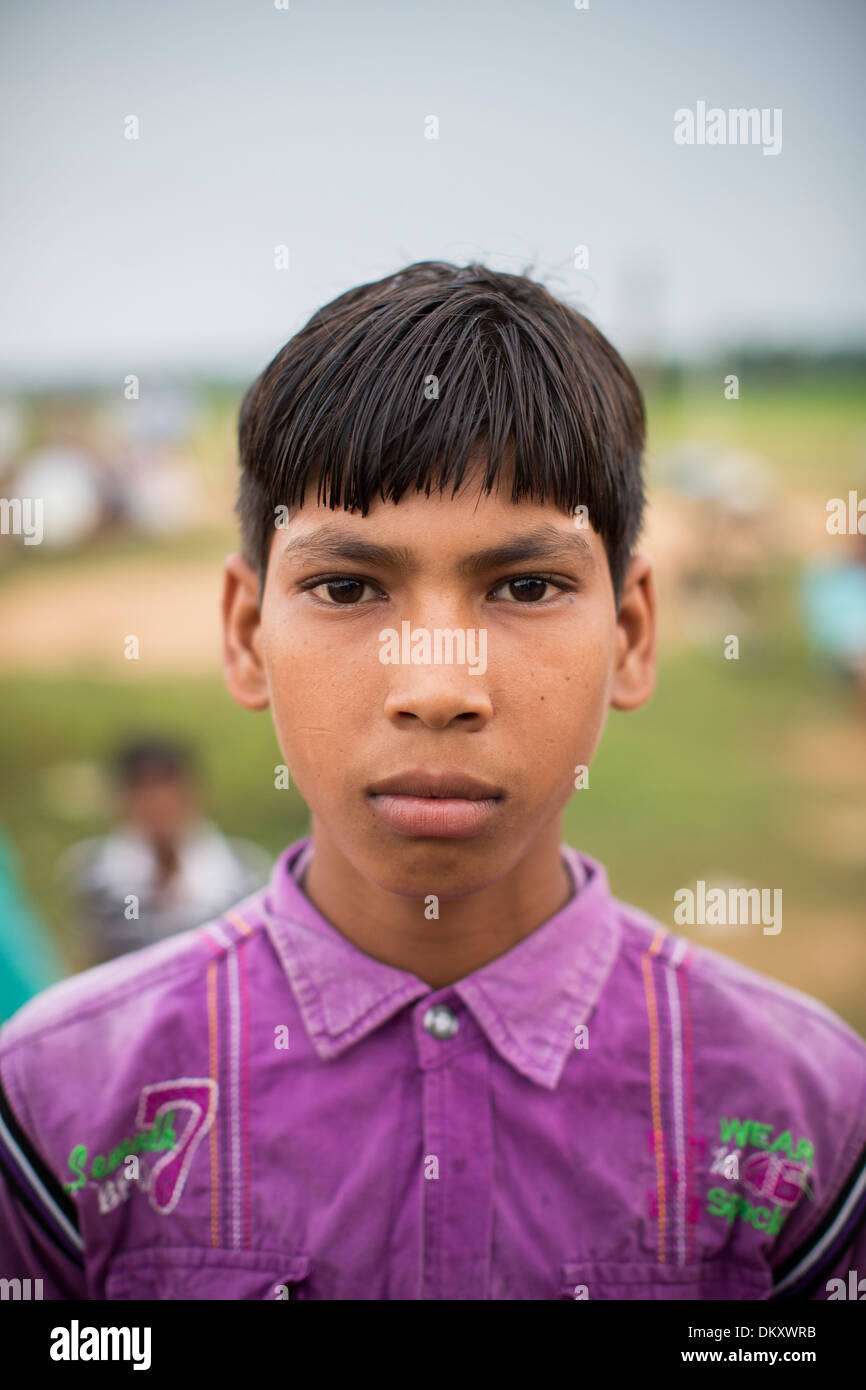 Junge im Bundesstaat Bihar, Indien Stockfoto
