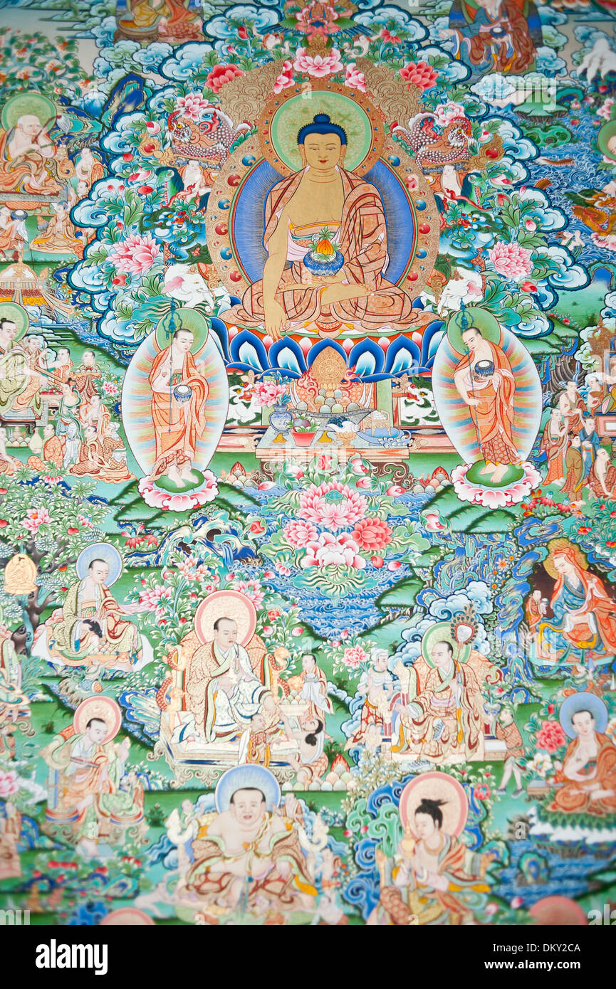Chinas Tibet Thangka Gemälde Stockfoto