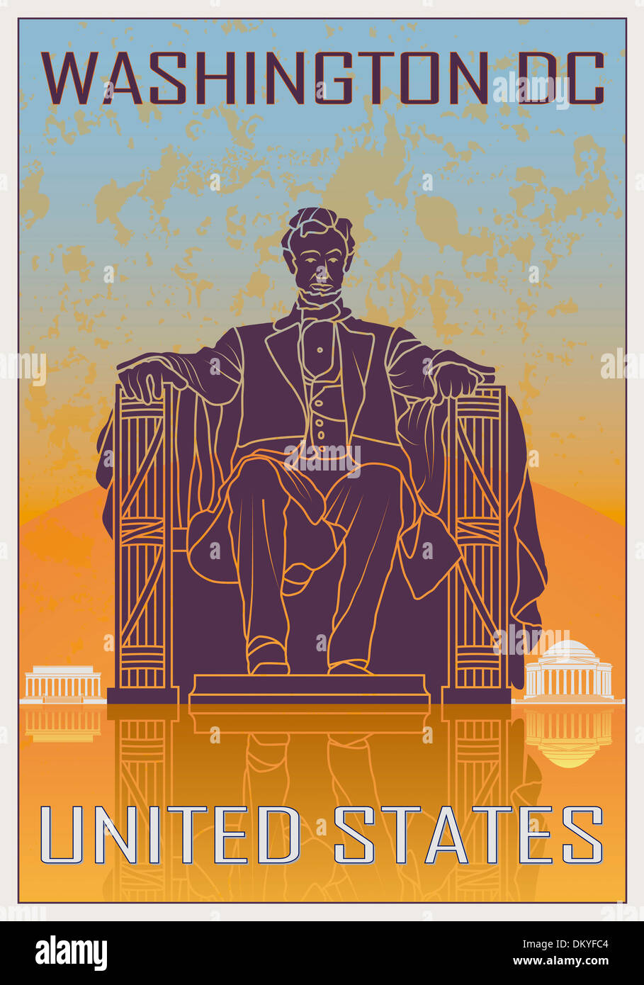 Washington DC Vintage poster Stockfoto