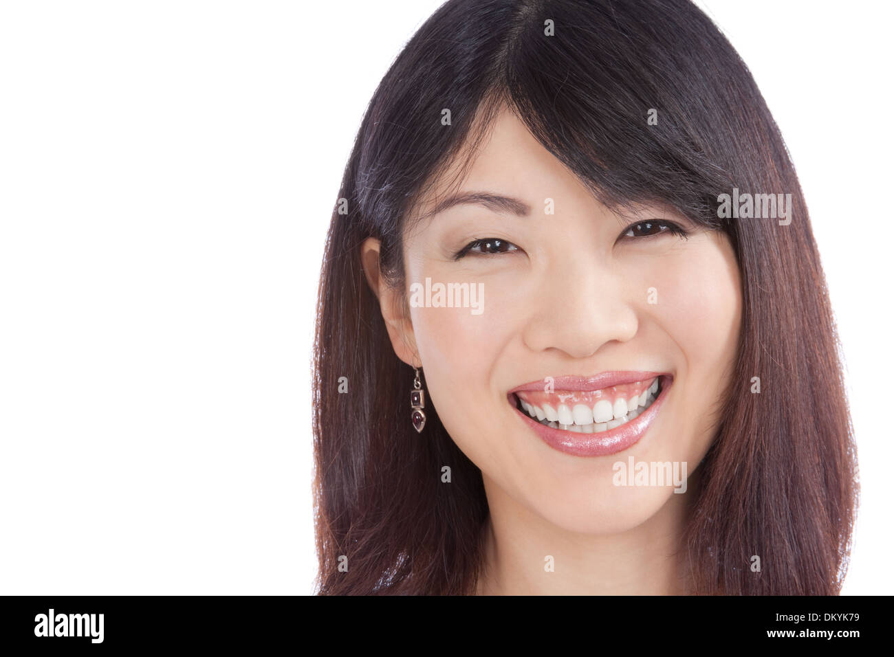 Schöne asiatische Frau lächelnd Stockfoto