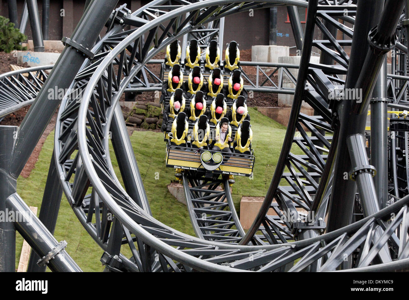 Alton Towers neue Fahrt - die "Smiler". 13.05.13 Stockfoto