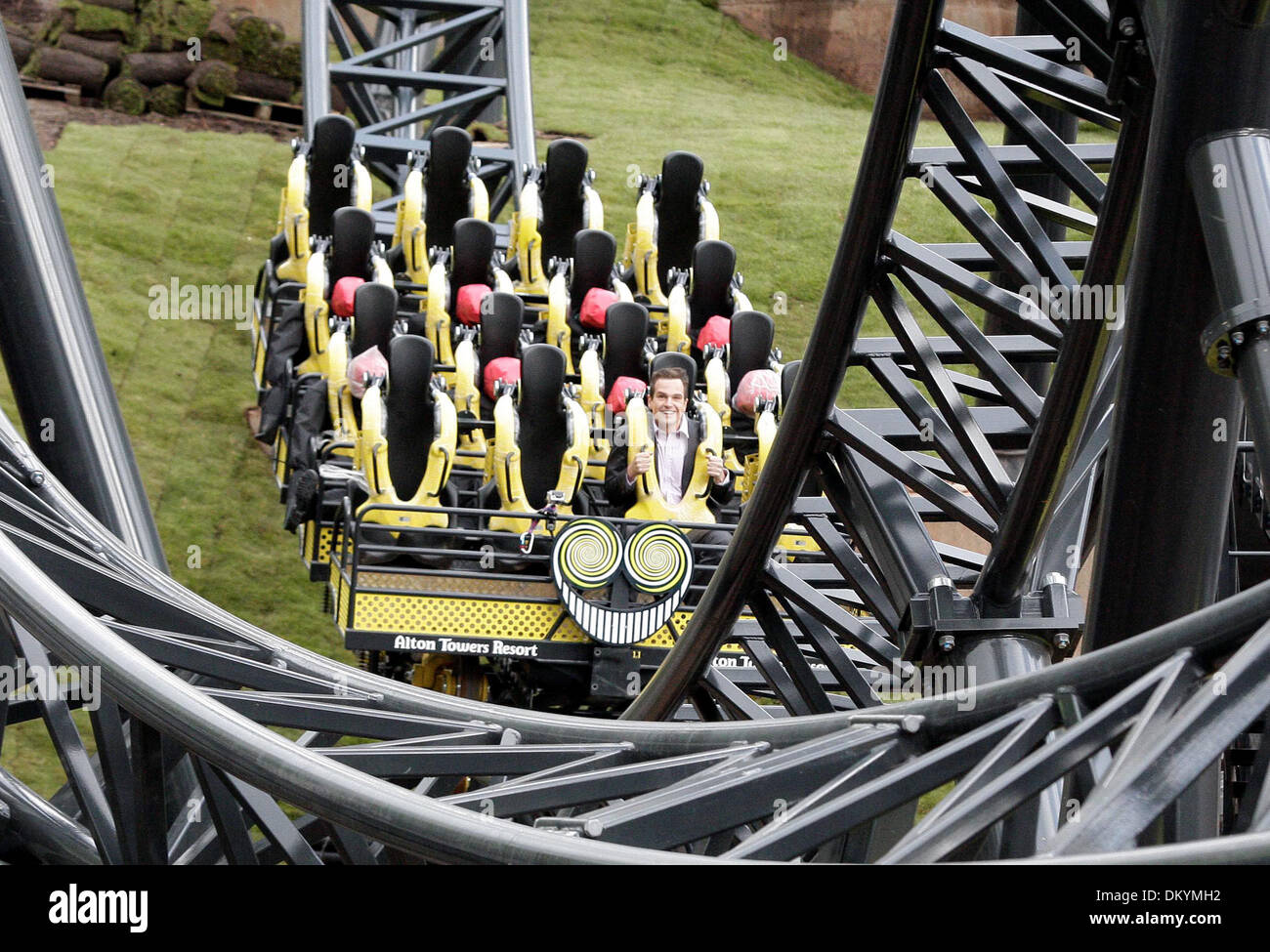 Alton Towers Fahrt - die "Smiler". 13.05.13 Stockfoto