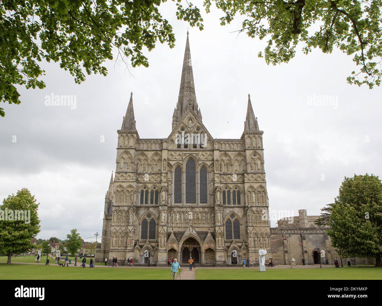 GV der Kathedrale von Salisbury, Wiltshire. 29. Mai 2013 Stockfoto