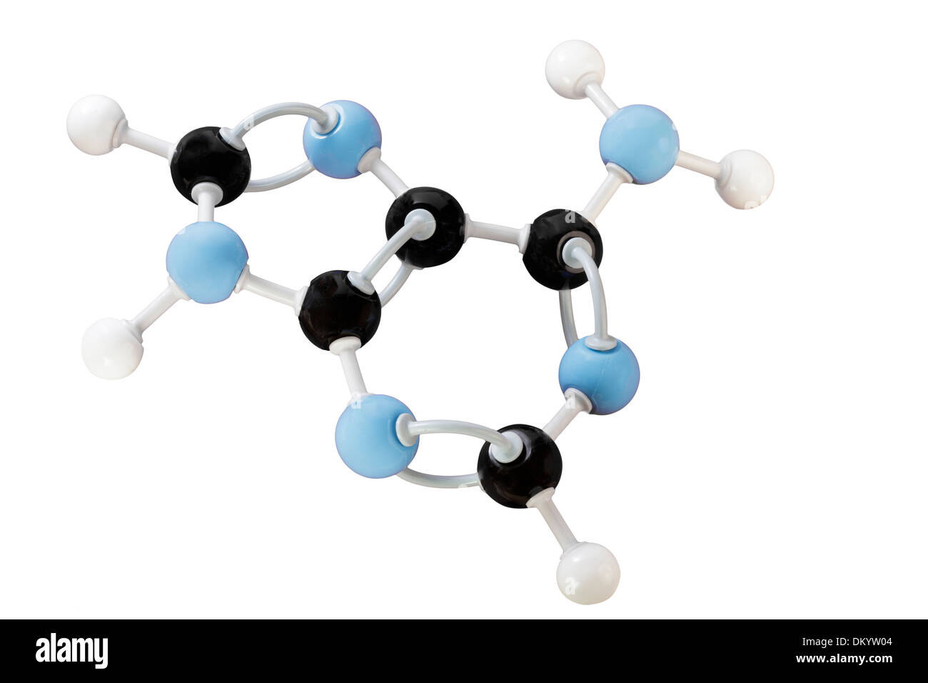 Adenin-Molekül-Modell Stockfoto