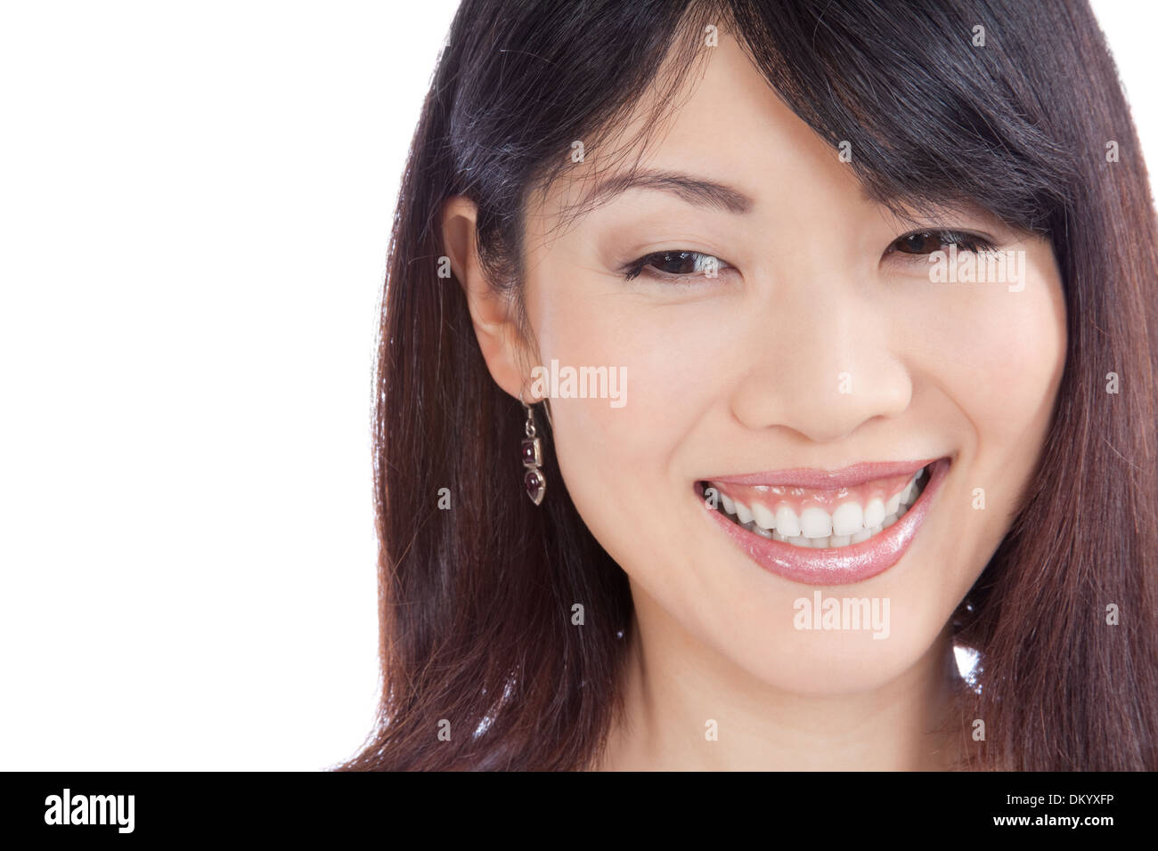 Schöne asiatische Frau lächelnd Stockfoto