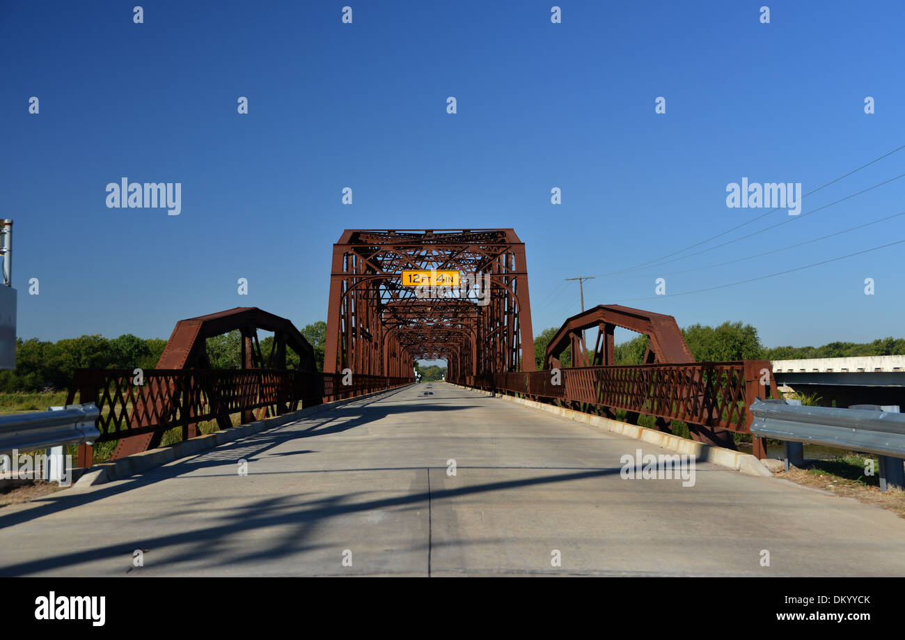 Overholser Seebrücke, westlich von Oklahoma City an der alten Route 66 Stockfoto