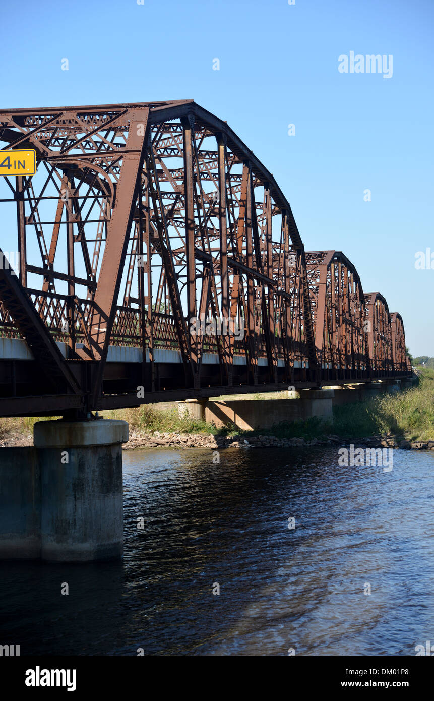 Overholser Seebrücke, westlich von Oklahoma City an der alten Route 66 Stockfoto