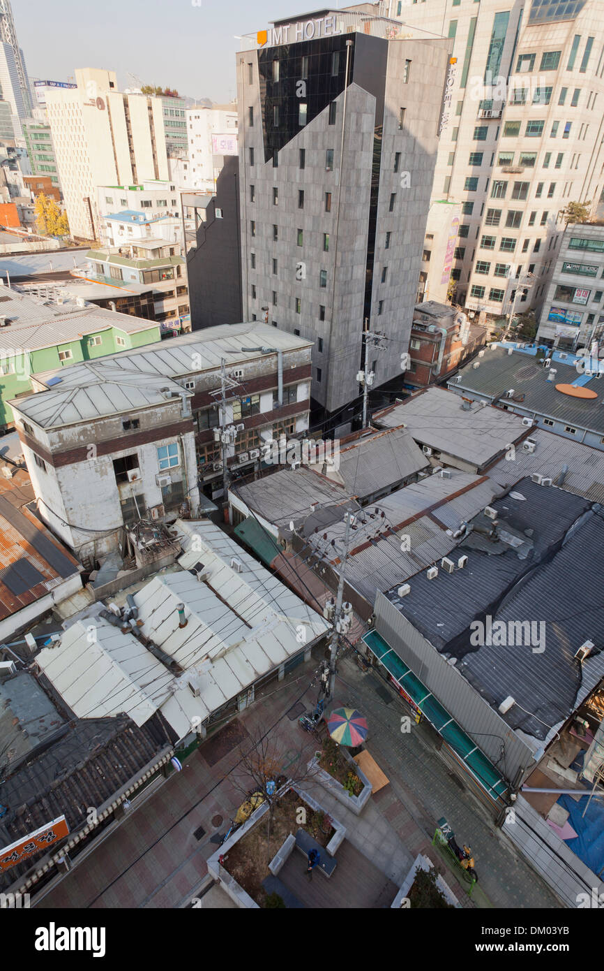Draufsicht des Häuserblock Seoul - Seoul, Südkorea Stockfoto