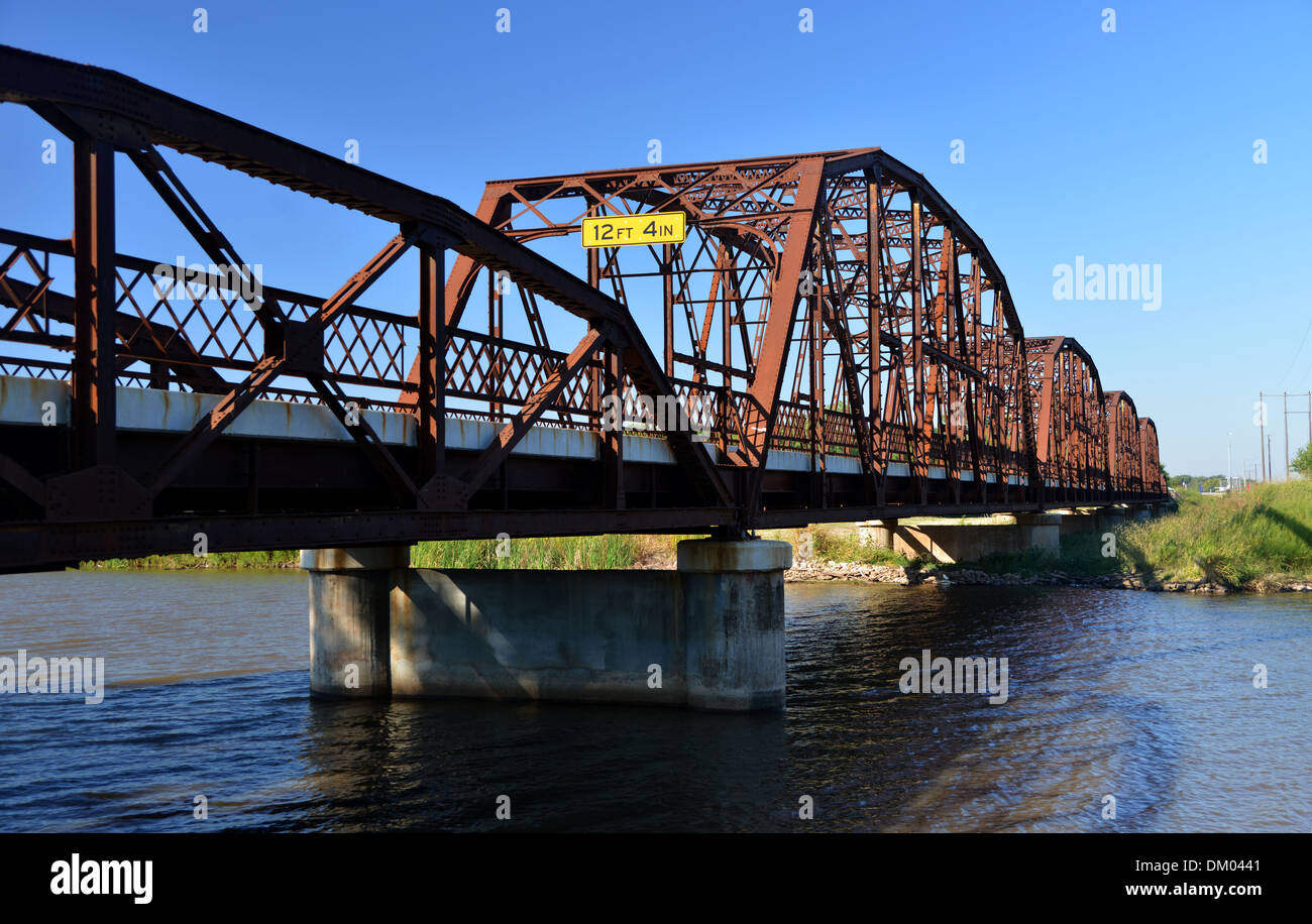 Overholser Seebrücke, westlich von Oklahoma City an der alten Route 66 Stockfoto