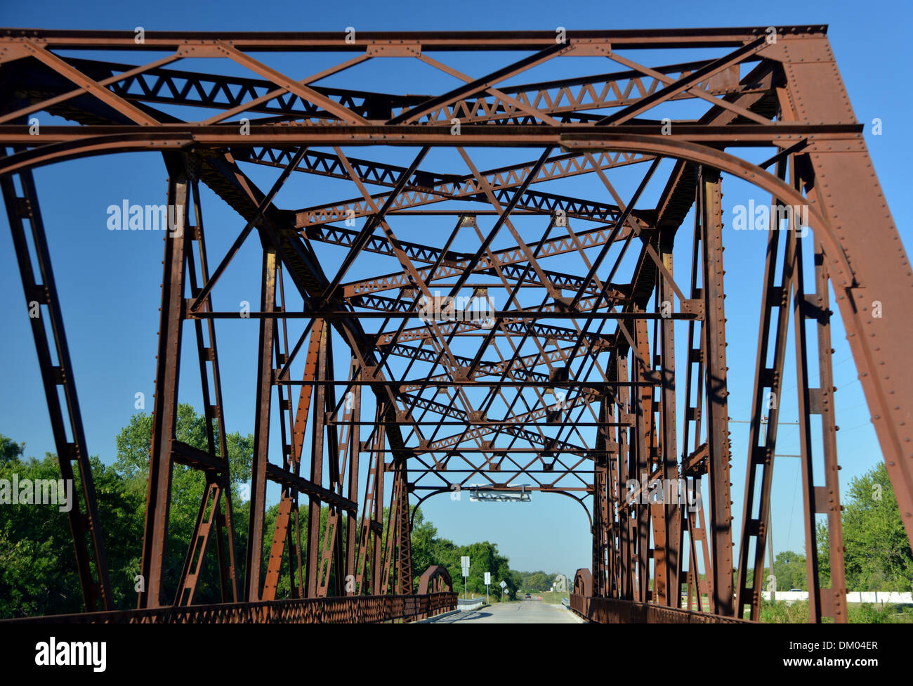 Overholser Seebrücke, westlich von Oklahoma City an der alten Route 66 Stockfoto