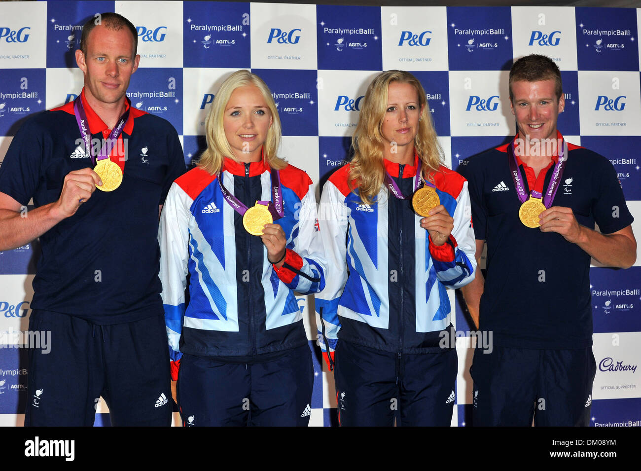 David Smith Pamela Relph James Roe Naomi Reichtümer Paralympic Ball statt im Grosvenor House London England - 05.09.12 Stockfoto