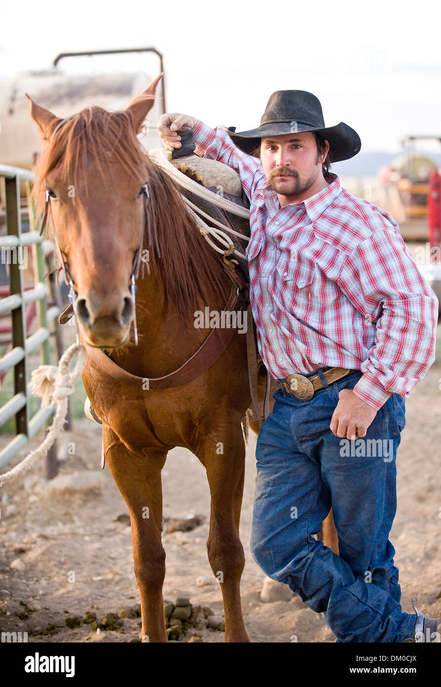 Cowboy Bryce Rodeo, Bryce, Utah, USA Stockfoto