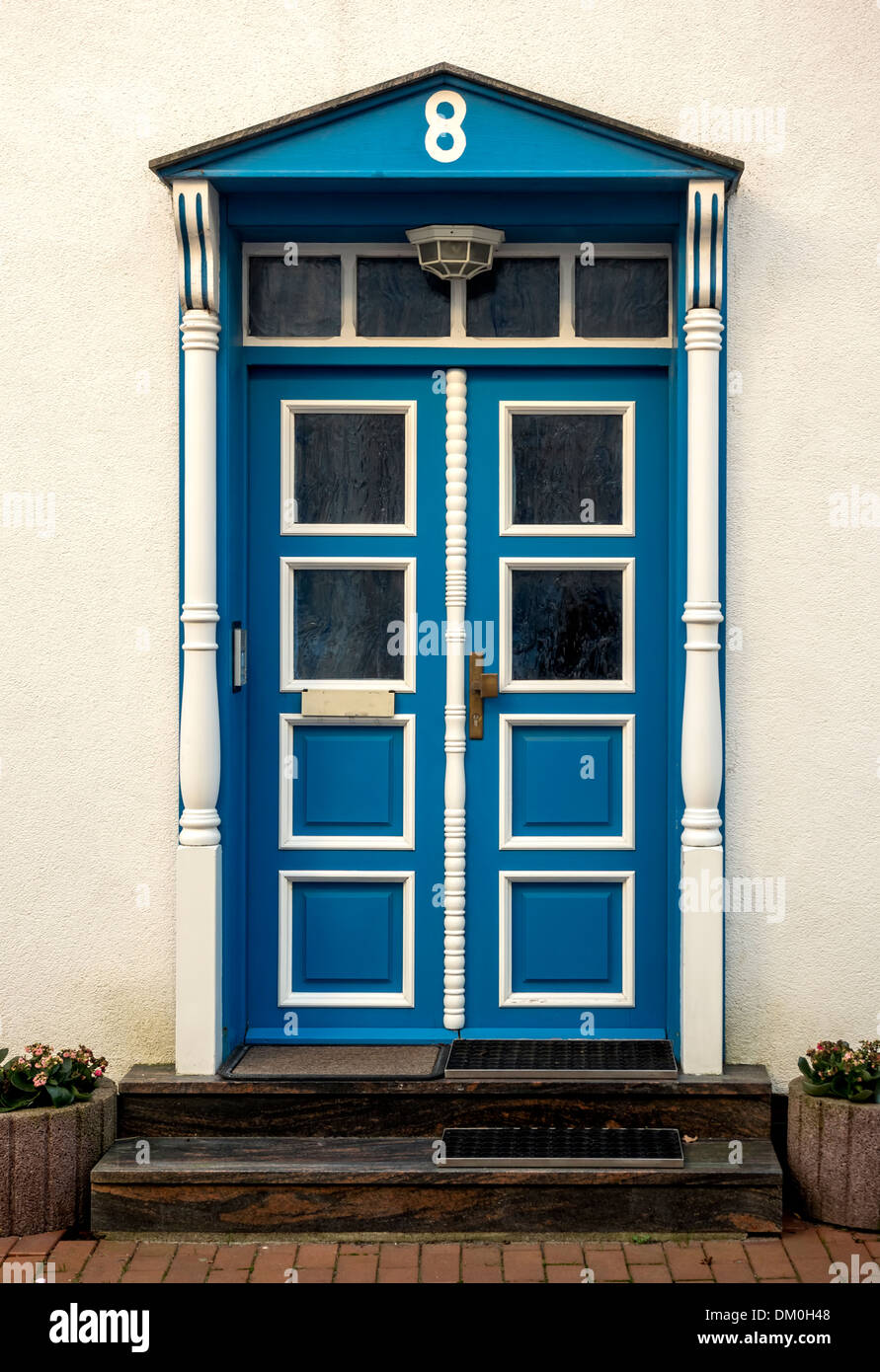 Eckernfoerde in Norddeutschland, traditionelle Tür Stockfoto