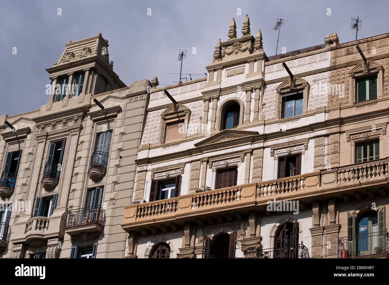 Wohnhäuser, Wohnungen, Poble Sec, Barcelona, Katalonien, Spanien Stockfoto