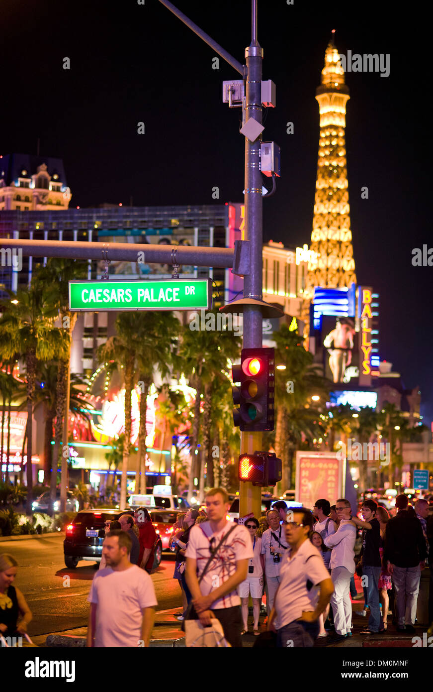 Las Vegas bei Nacht, Nevada, USA Stockfoto