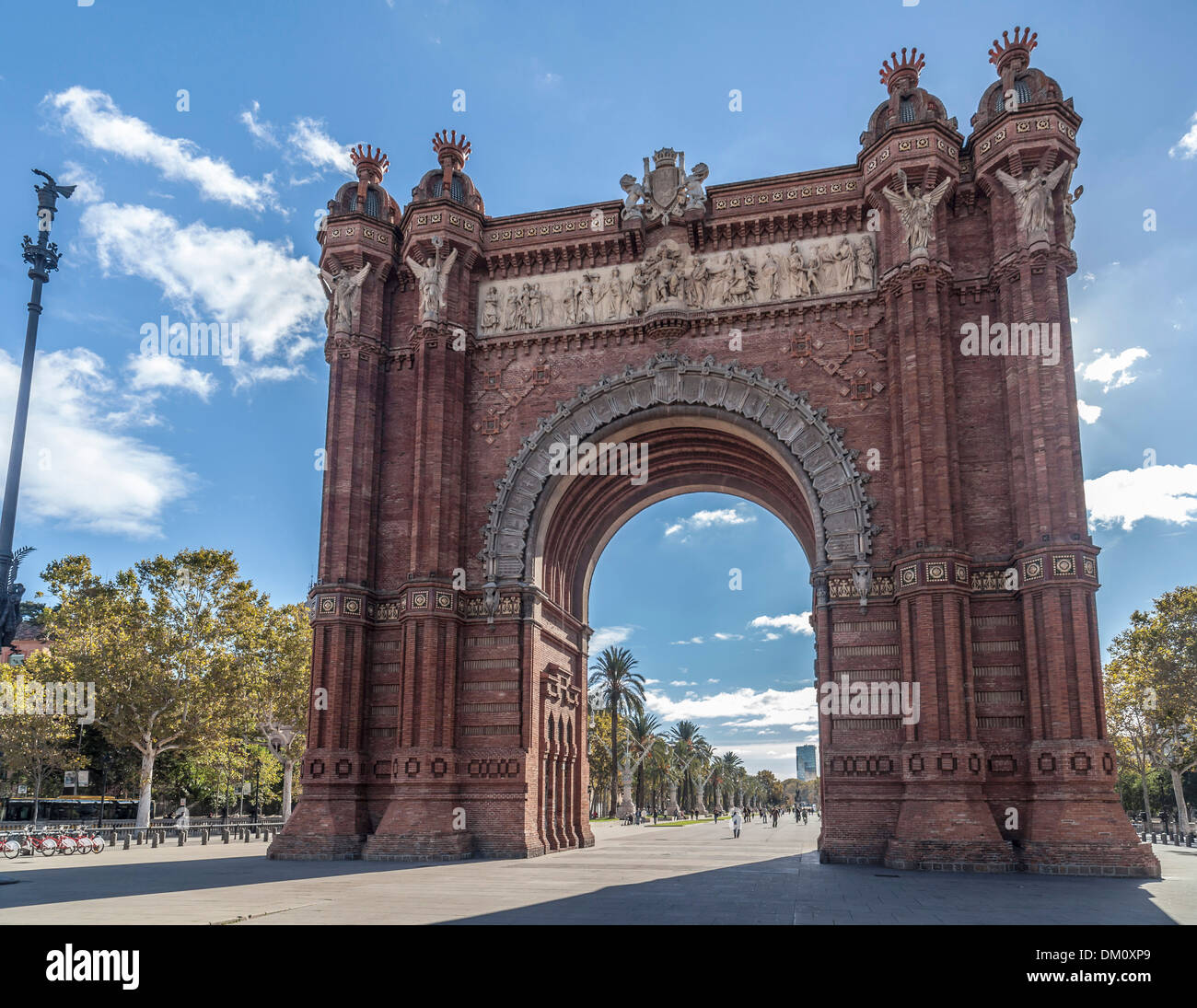 Arc de Triomf, Barcelona. Entworfen von Josep Vilaseca ich Casanovas. Als der wichtigste Zugang Tor für Barcelona Weltausstellung 1888 gebaut Stockfoto