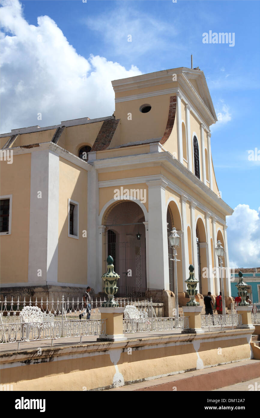 Iglesia Parroquial de la Santísima Trinidad, Plaza Mayor, Trinidad, Sancti Spiritus, Kuba, Karibik, Mittelamerika Stockfoto