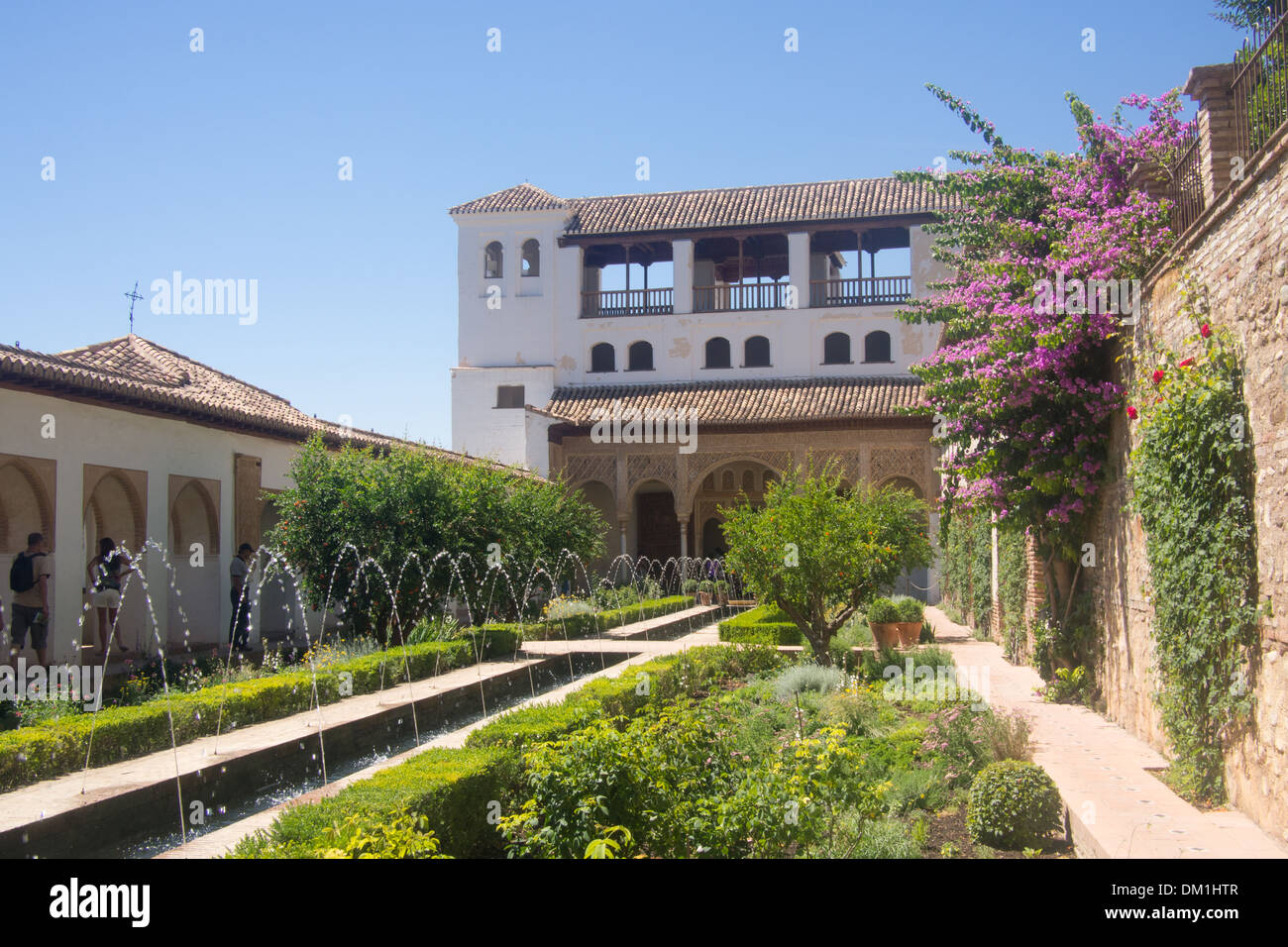 Palacio de Generalife, Alhambra, Granada, Andalusien, Spanien Stockfoto