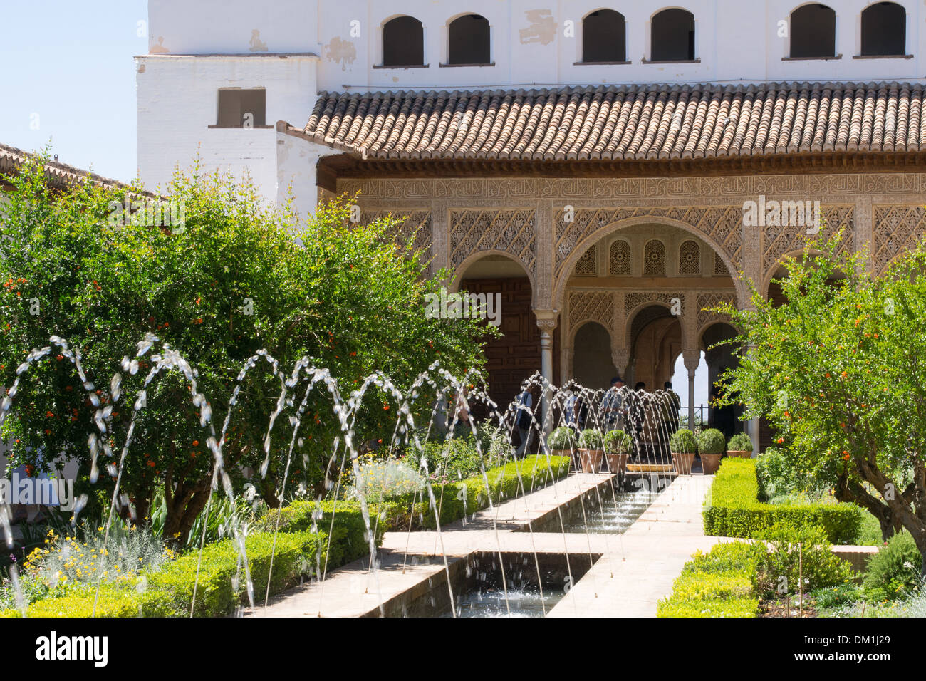 Palacio de Generalife, Alhambra, Granada, Andalusien, Spanien Stockfoto