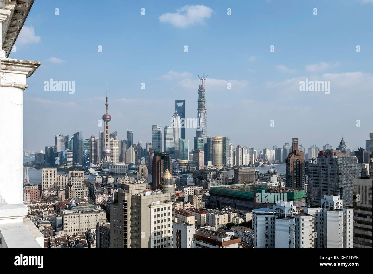 Stadtbild, Panorama, Pudong, Shanghai, China Stockfoto