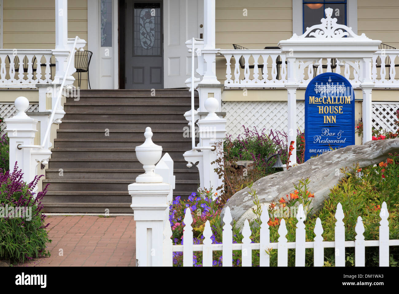 MacCallum House Inn, Mendocino, Kalifornien, USA Stockfoto