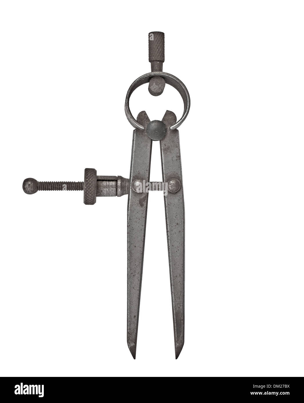 Vintage rostigen Maschinist Bremssattel über weiß Stockfoto