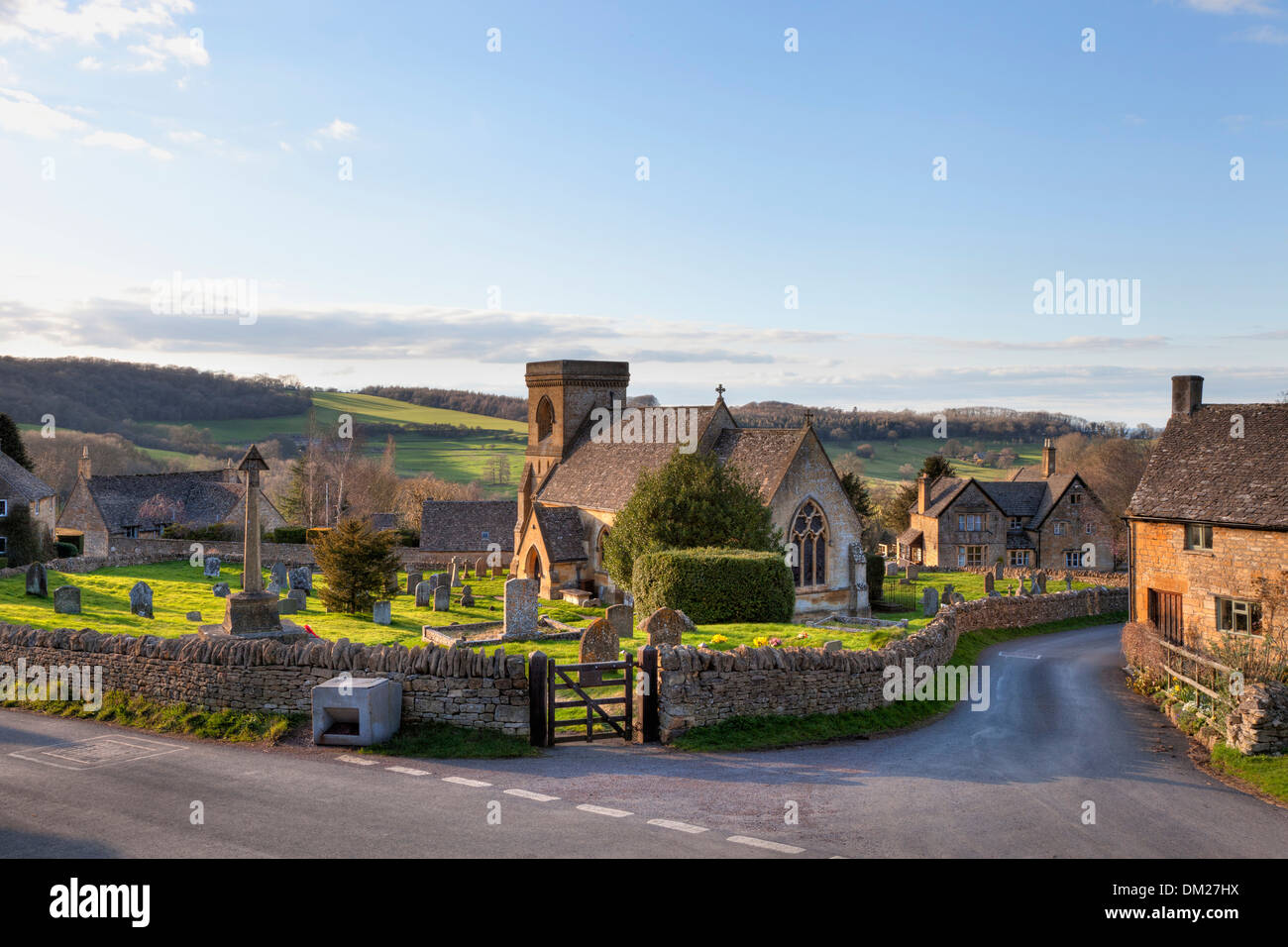 Der hübschen Cotswold-Kirche am Snowshill, Gloucestershire, England. Stockfoto