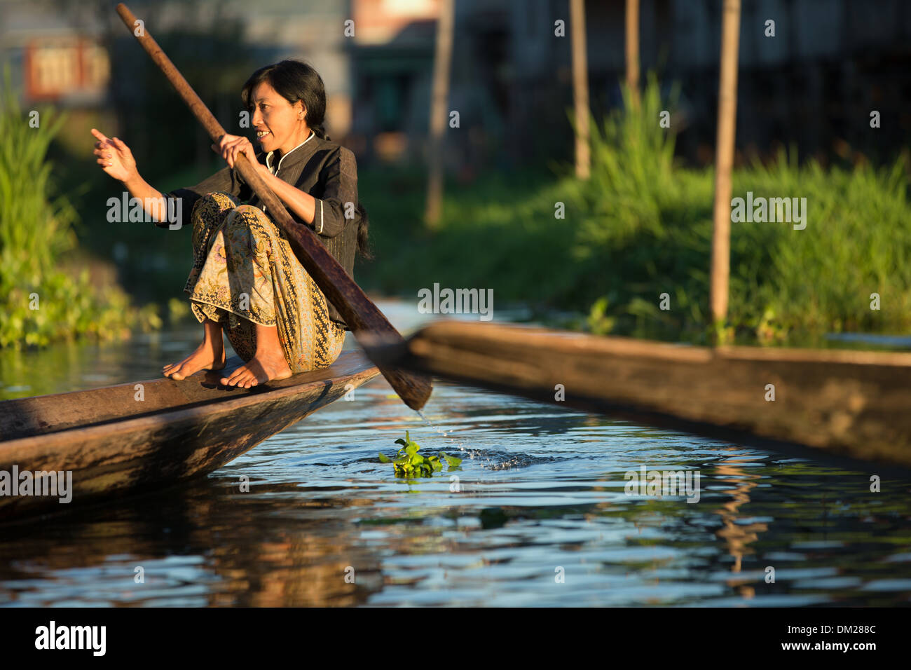Leben auf dem Wasser, Inle-See, Myanmar (Burma) Stockfoto