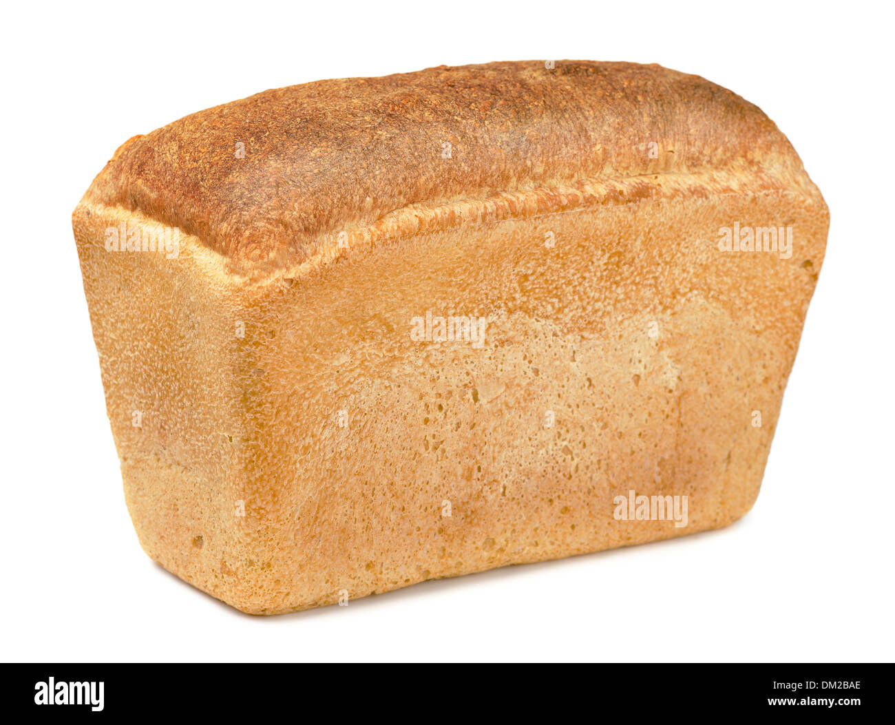 Ganzen frischen Laib Brot isoliert auf weiss Stockfoto