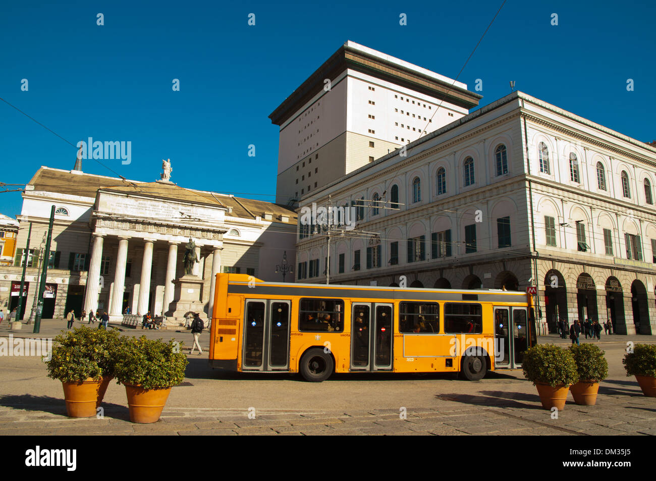 Piazza de Ferrari qm Genua Ligurien Italien Europa Stockfoto