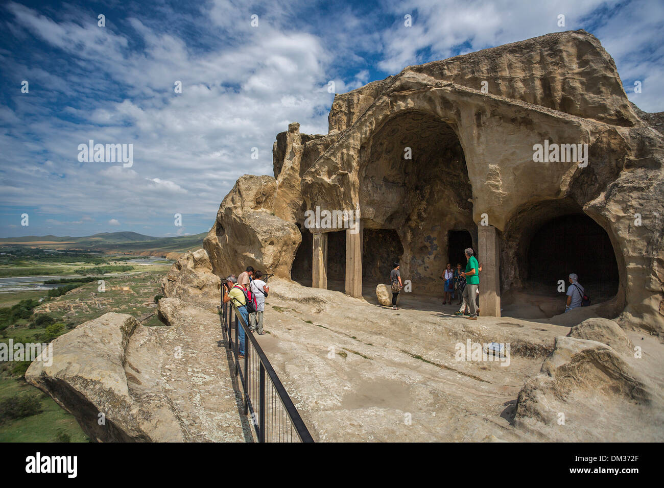 Höhlen, Uplistsije, Georgien, Kaukasus, Eurasien, Geschichte, historisch, alt, Ruinen, Seidenstraße, Theater, Tourismus, Reisen, Stockfoto
