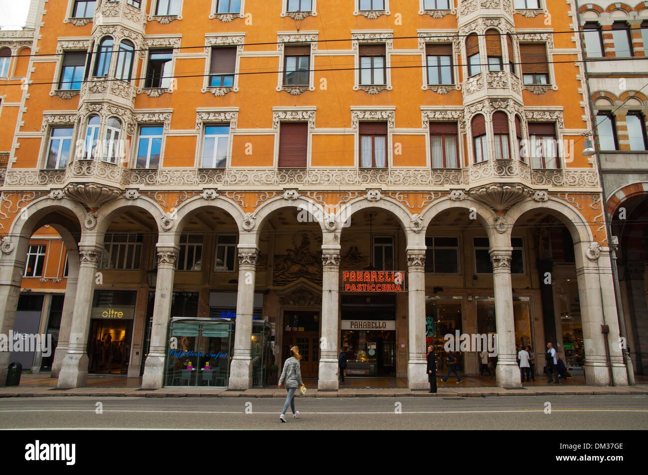 Via XX Settembre Straße zentrale Neustadt Genua Ligurien Italien Europa Stockfoto