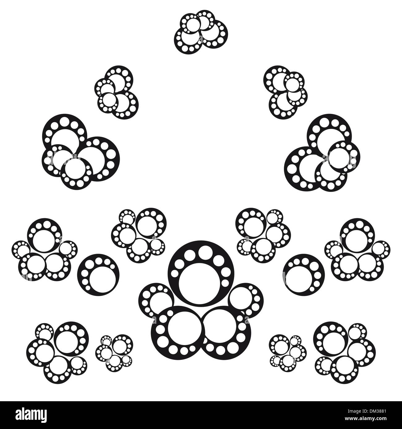 Abbildung abstrakt schwarz / weiß Stock Vektor