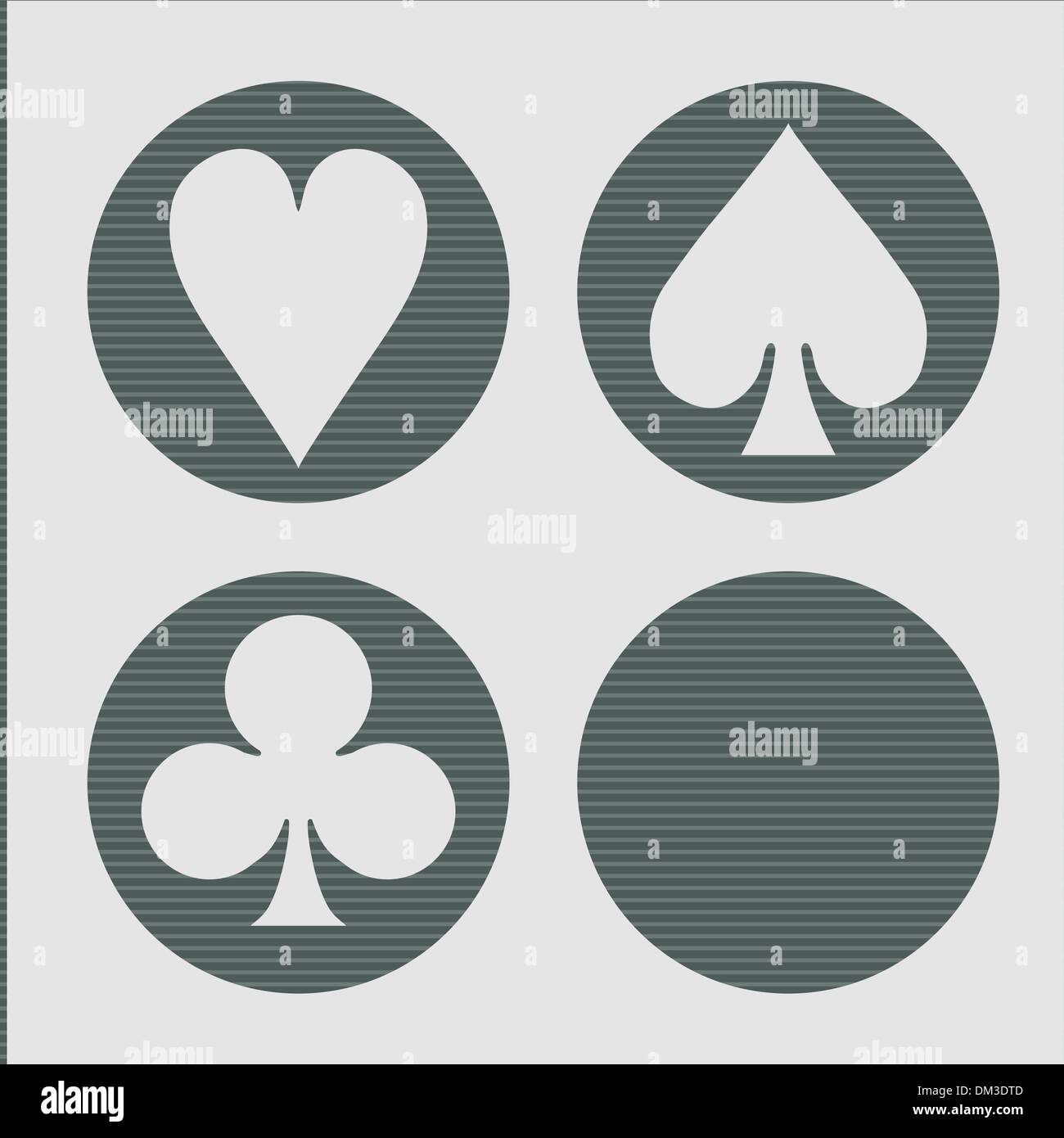 Poker Playcard Symbole Stock Vektor