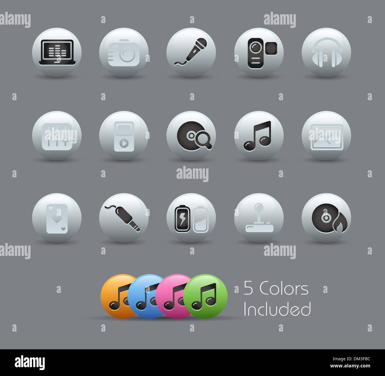 Medien & Unterhaltung Web-Icons / / Pearly Serie Stock Vektor