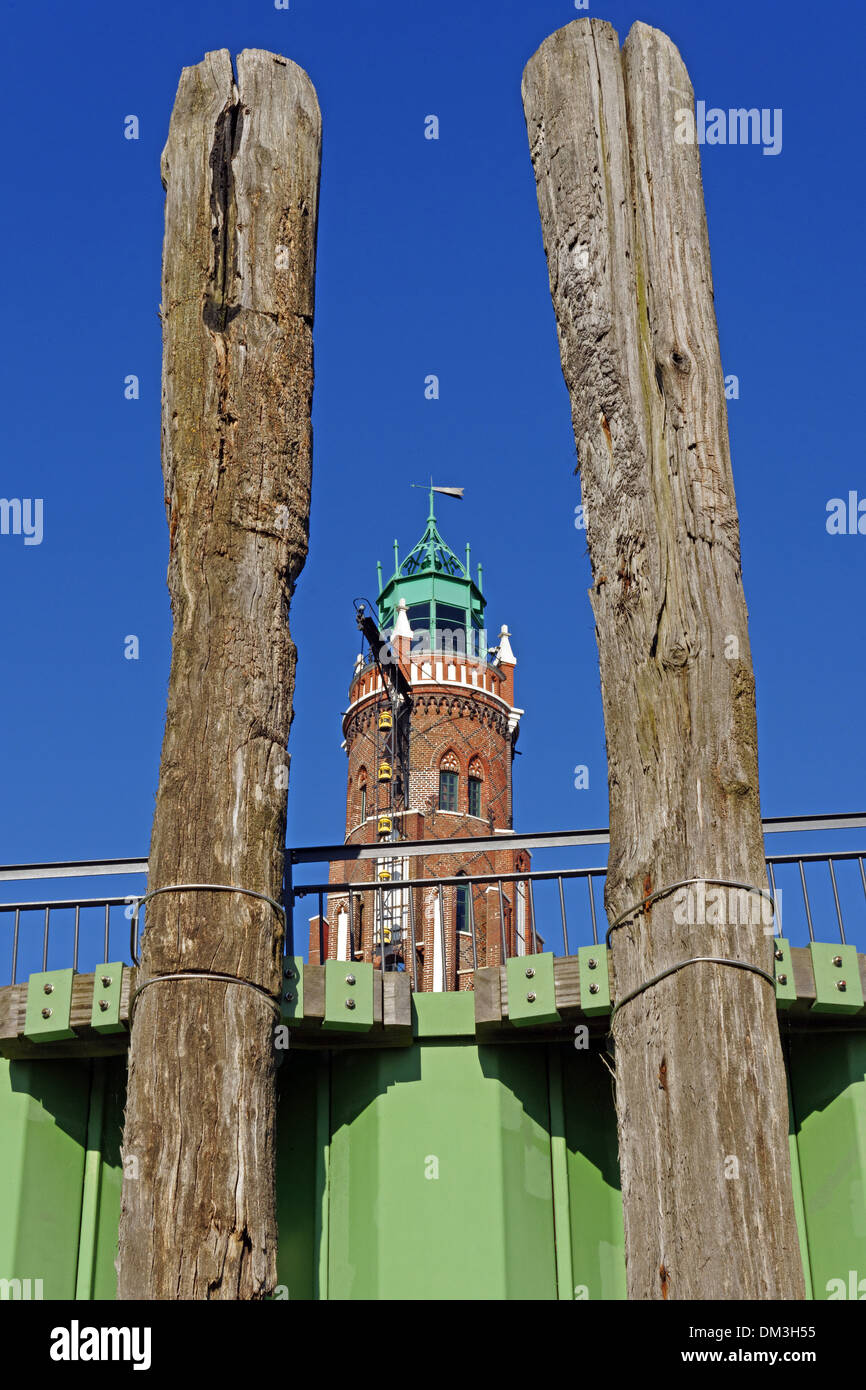 Europa Deutschland Bremen Bremerhaven Lohmannstrasse besitzt Turm Leuchtturm Architektur Gebäude Bau historischer Ort Stockfoto