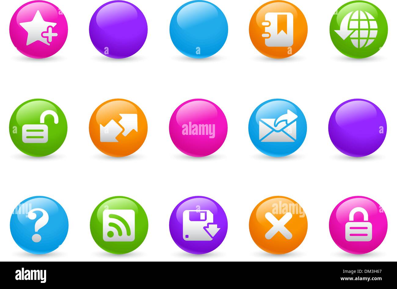 Web-Site & Internet Plus / / Regenbogen Serie Stock Vektor