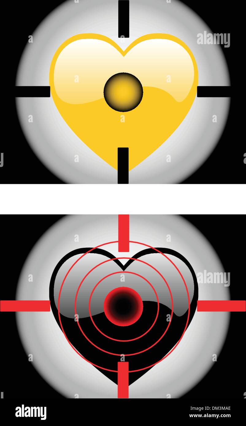 Ziel-Herz Stock Vektor