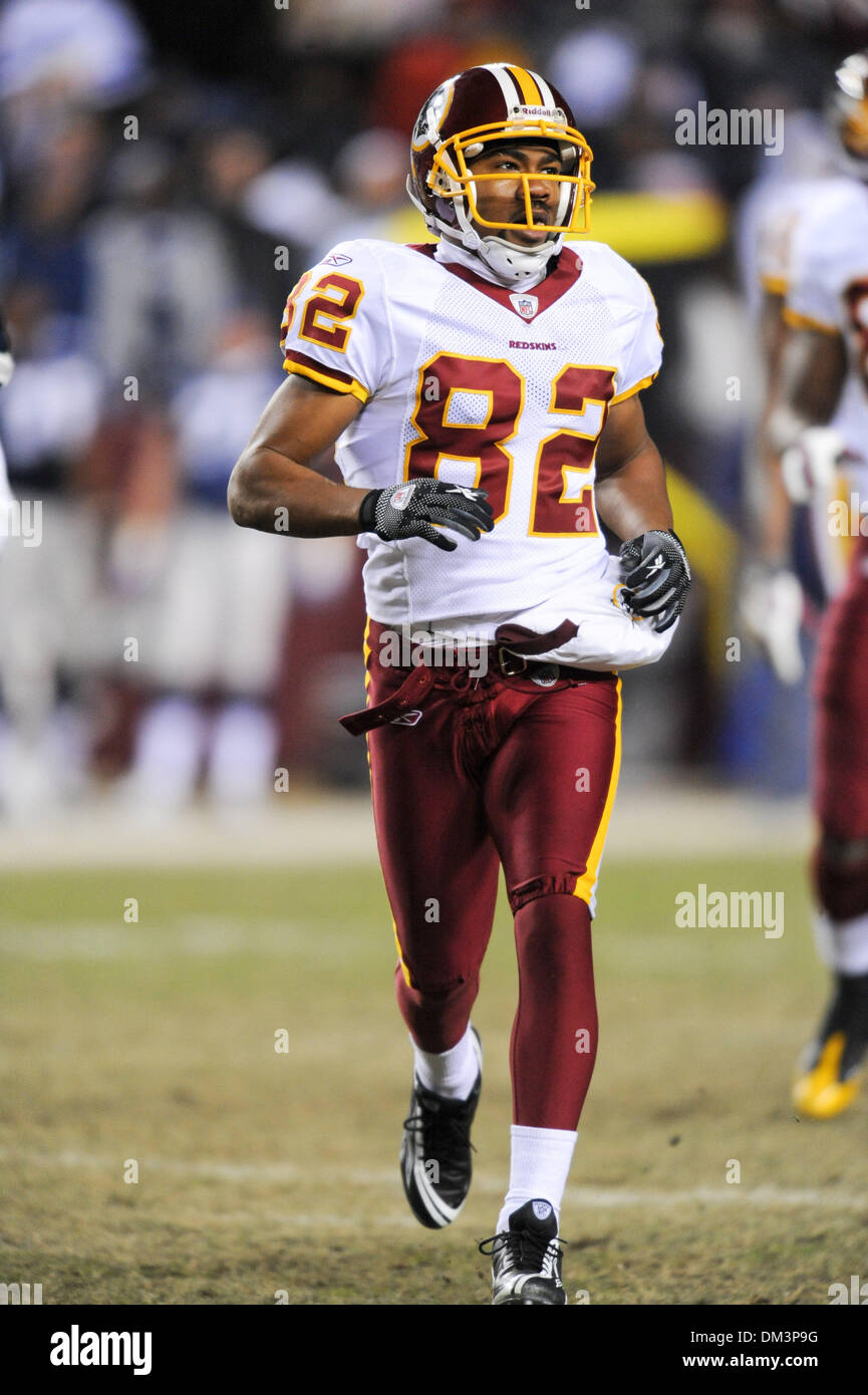 FedEx Field, Landover, Maryland. . Washington Redskins Wide Receiver Antwaan Randle El (82), Spielaktion während NFL Primetime Sonntagabend Fußball zwischen den Dallas Cowboys und den Washington Redskins. Dies wird das letzte Heimspiel der Saison für die Redskins (4-10) und nur verloren schlecht zu den New York Giants vergangenen Montag Nacht um 33 Punkte.  Endgültige Ergebnis Cowboys 17 - rot Stockfoto