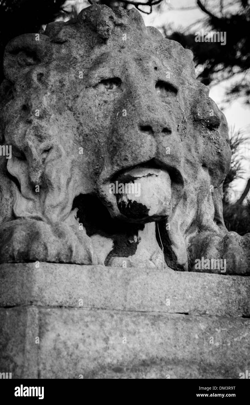 Lion Grabstein, Brompton Friedhof Stockfoto